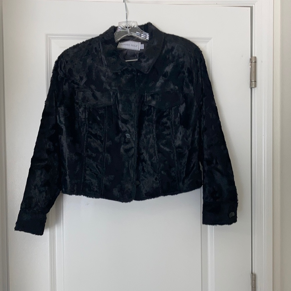 Howard Wolf made in USA black jacket. Women size L